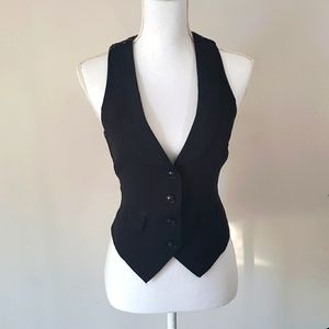 Vest with lace detail on back